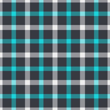 Canlı deniz mavisi ve gri ekose desenli. Modern geometrik tekstil tasarımı, web sitesi geçmişi, moda baskıları veya ambalaj için idealdir. Kusursuz tekrarlama dokusu çok yönlü kullanım sunar.