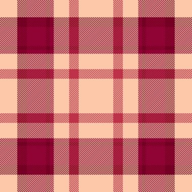 Kumaş kumaş kumaş alın, özelleştirilebilir şablon araştırması. Kontrol edilen vektör ekoseli dokusu turuncu ve kırmızı renk paletinde pürüzsüz.