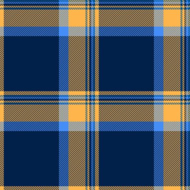 Saf ekose desen, fabrika tartan vektör kontrolü. Kaz ayağı kumaş arka planda koyu renk ve kehribar renk paletinde kusursuz tekstil.