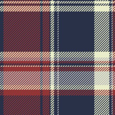 Kırmızı, lacivert ve ekose desenli. Tekstil tasarımı, giysi, web sitesi geçmişi ya da klasik, dokulu bir görünüme ihtiyaç duyan her proje için mükemmel. Kusursuz tekrarla.