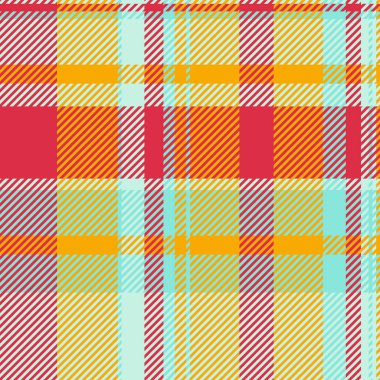 Kültürel kontrol tartan deseni, kumaş arkaplan deseni. Karalama kumaşı tekstil vektörü parlak ve açık renk paletinde pürüzsüz.