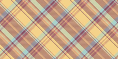 Rahatlatıcı, ekose desenli, kumaş desenli. Yatak odası tartan vektör arka plan tekstil kehribar ve pembe renk paleti.