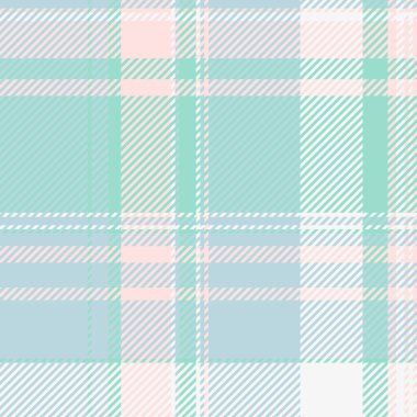 Pastel ekose desenli yumuşak nane yeşili, soluk pembe ve beyaz. Tekstil tasarımı, web siteleri, ambalaj veya arkaplan dokusu olarak mükemmel.