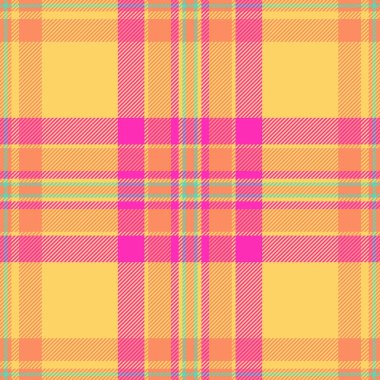 Canlı sarı ve pembe ekose desenli. Tekstil tasarımı, moda, web siteleri ve hatıra defteri için mükemmel. Bu neşeli, yazlık doku neşeli ve enerjik bir estetik sunuyor..