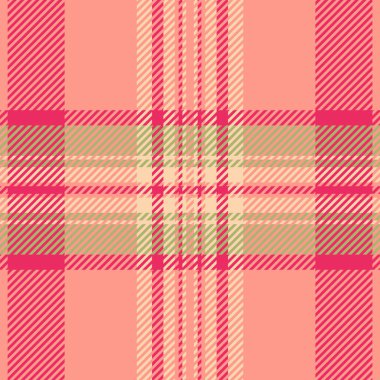 1940 'ların desensiz arka planı, ana hatlı tartan kumaşı. Kırmızı ve turuncu renk paletinde vektör dokusunu kontrol et.