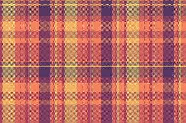 Turuncu, mor ve bej tonlarında sonbahar ekoseli sıcak desenler. Tekstil tasarımı, moda, ev dekorasyonu ve mevsimlik projeler için mükemmel..