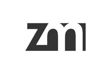 ZM yaratıcı geometrik başlangıç tabanlı modern ve minimal logo. z m harfi modaya uygun yazı tipleri.