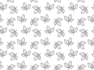 Zarif minimalist yaprak deseni. Tekstil tasarımı, ambalaj, web sitesi geçmişi ya da temiz, doğal bir estetiğe ihtiyaç duyan her proje için mükemmel..
