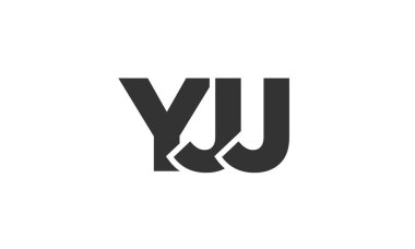 YJJ logo tasarım şablonu güçlü ve modern kalın metinlerle. Basit ve minimal tipografi içeren ilk tabanlı vektör logosu. Moda şirket kimliği.