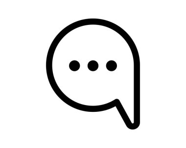 Elipsli cesur, minimalist konuşma balonu simgesi, iletişim, mesajlaşma, sohbet uygulamaları, web sitesi tasarımı ve UI / UX projeleri için mükemmel.