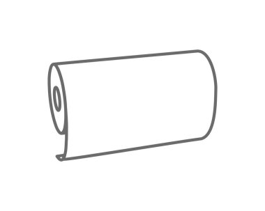 Tekstil rulo vektör simgesi. Kağıt tüp illüstrasyon tasarımı mutfak havlusu, halı, kaydırma ne adam ya da kumaş.