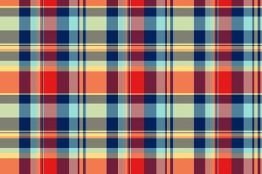 Sıcak ve serin tonlarda, canlı, pürüzsüz ekose desenli. Tekstil tasarımları, web sitesi geçmişi ya da moda çizimleri için mükemmel..