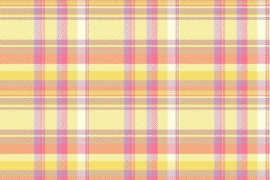 Endüstri modeli tekstil vektörü, kabataslak doku kumaş arka planı. Arap ekoseli, sarı ve açık sarı renk paletinde kusursuz ekoseli..
