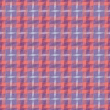 Köpek dişi kontrol modeli vektörü, dikdörtgen ekose kumaş. Pastel ve kırmızı renk paletinde yol dokusu kumaşı.