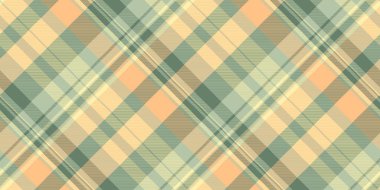 Çapraz şablon vektör arka planı, dikişsiz doku dokusu. Pastel ve turuncu renk paletinde büyük tekstil ekose denetimi.