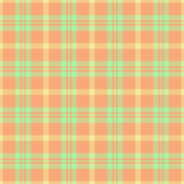 Şık doku vektörü kusursuz, diwali ekose tekstil arka planı. Kireç ve turuncu renkli kısa desenli tartan kumaş kontrolü.