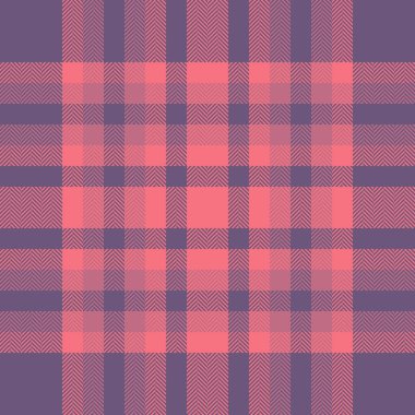 İğrenç tartan vektörü pürüzsüz, madras kumaş arka plan ekoseli. Centilmen tekstil kontrol deseni kırmızı ve mor renk paleti.