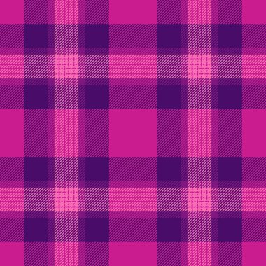 Pis ekose tarama geçmişi, Türk vektör tartan kumaşı. Pembe ve menekşe renk paletinde karışık tekstil deseni.