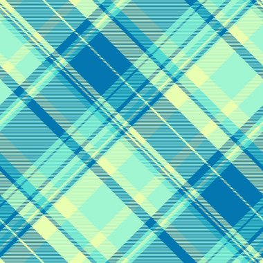 Pastel mavi ve sarı tonlarda canlı çapraz ekoseli desen. Tekstil tasarımı, web sitesi geçmişi veya moda projeleri için mükemmel.