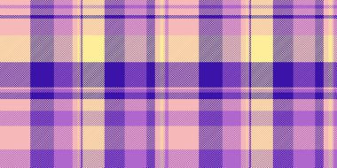 İçeriksiz şablon kontrolü, tatil dokusu vektör ekoseli. Uzay tekstil kumaş tartan arkaplanını ışık ve çivit renk paletine kopyala.