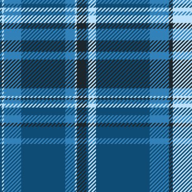 Şık mavi ve siyah ekose desenli. Tekstil tasarımı, moda, giyim, web siteleri veya arka planlar için mükemmel.