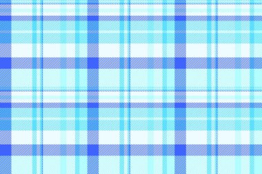 Çapraz tartan tekstil vektörü, renksiz doku arkaplanı. Açık renk paleti ve gök mavisi desenleri için pop kumaş denetimi.