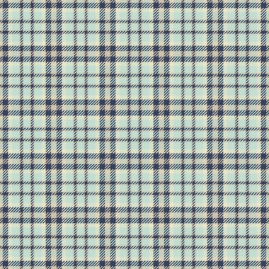 Kraliyet ekose tartan vektörü, kusursuz tekstil modeli. Avcı dokusu arka plan kontrol açık ve mavi renk paleti.