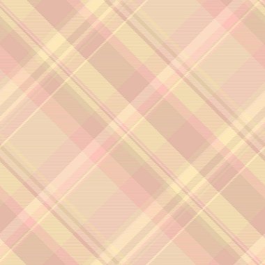Klasik geçmiş taraması, ev kumaşı dikişsiz tartan. Işık ve mokasen renk paletinde katmanlı desenli ekose tekstil vektörü.