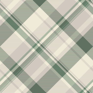Sönük yeşil ve bej renkte zarif çapraz ekose desenli. Tekstil tasarımı, moda, duvar kağıdı ya da web sitesi geçmişi için mükemmel.