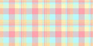 Romantik çek, kusursuz ekose kumaş, ergen kumaşı. Geometrik doku arka plan vektörü ışık ve kırmızı renk paletinde.