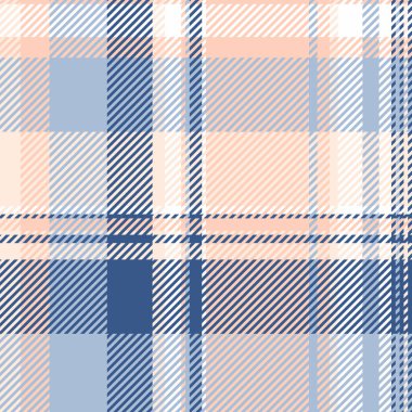 Şeftali, mavi ve beyaz renkte yumuşak pastel ekose desenli. Moda, ev dekorasyonu ve kırtasiye malzemeleri için ideal. Bu çok yönlü tekstil dokusu yumuşak bir sıcaklık ve huzuru çağrıştırıyor..