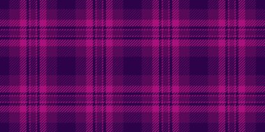 Zemin kat vektör tartan, kürk kontrolü kusursuz. Mor ve koyu renk paletinde zarif kumaş dokusu..