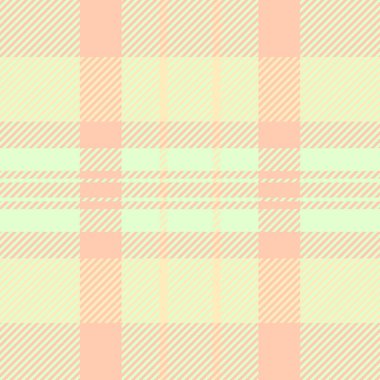 Yay kumaş kontrolü arka plan, anlamlı vektör dokusu deseni. Gerçekçi tartan ekoseli tekstil ışık ve turuncu renklerde pürüzsüz palet.