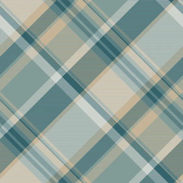 Kıvrımlı kumaş tartan, dikişsiz arka plan dokusu. Pastel ve cyan renk paletinde yaş tekstil vektör deseni.