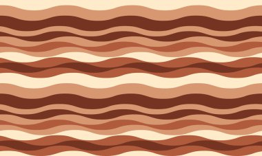 Toprak tonlardaki soyut dalgalı çizgiler, sakin ve eskimiş bir kalıp oluşturur. Web sitesi arkaplanları, tekstil tasarımları veya sosyal medya grafikleri için mükemmeldir..