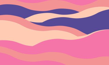 Dalgalı, dalgalı, dalgalı çizgileri olan, modaya uygun renk paletinde dalgalı kıvrımları olan minimalist soyut bir arka plan. Bu dokulu, grafik tasarım, minimalizmi dinamik hareketle birleştirir, posterler, baskılar ve modern dekorlar için mükemmeldir. Bu yatay.