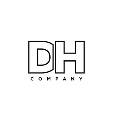 Moda harfi D ve H, DH logo tasarım şablonu. Şirket kimliği için asgari monogram tabanlı logotype.