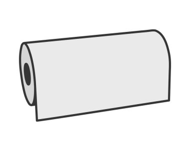 Bir rulo kağıdın basit bir çizimi, bolluk, yenilenme veya temiz başlangıçları temsil etmek için mükemmeldir..