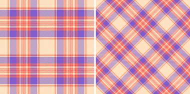 Şeftalili iki pastel ekose desen, mercan leylağı. Tekstil tasarımı, giysi, ev dekorasyonu ya da hatıra defteri projeleri için mükemmel. Kadınsı modern tasarımlar için çok yönlü, yumuşak bir estetik..