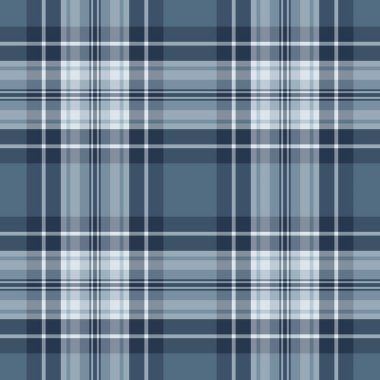 Menü doku dokusunu kontrol et, şirin vektör deseni pürüzsüz. Pastel ve mavi renk paletinde ekose kumaş arkaplanı.