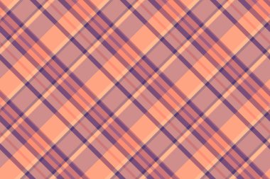Çok desenli tekstil kontrolü, kat kat kumaş vektör arka planı. Kırmızı ve turuncu renk paletinde ekoseli ekoseli güler yüz deseni..
