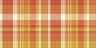 Hint tekstil denetimi, erkek vektör arkaplan kumaşı. Turuncu ve kehribar rengi palette ekoseli ekosesiz kumaş..