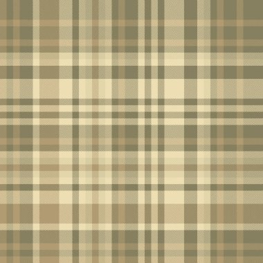Kumaş dokusunu kontrol et, ticaret desenli ekose kumaş. Açık ve sarı renk paletinde reklam arkaplanı pürüzsüz tartan vektörü.