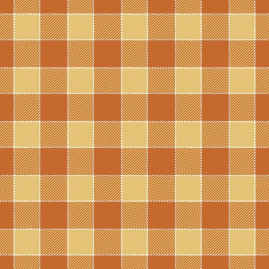 Renkli vektörsüz kumaş, dikdörtgen desenli tekstil tartan. Turuncu ve kehribar renk paletinde sessiz kalıp ekoseli kontrol arkaplanı.