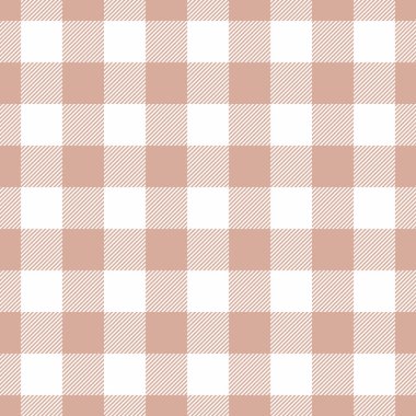 Garip, dikişsiz kumaş, paskalya usulü kumaş dokusu. Açık ve beyaz renk paletinde ekose tartan vektör arkaplanı.