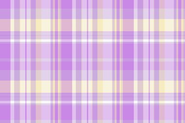 Basitlik ekoseli vektör deseni, zarif arkaplan kontrolü. Fikir tekstil kumaş kumaş deseni ışık ve mor renk paleti.