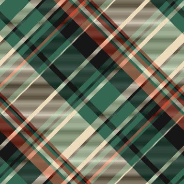Sessiz yeşiller, kahverengiler ve kremler içinde zarif çapraz ekoseli desenler. Tekstil tasarımı, web sitesi geçmişi ya da moda çizimleri için mükemmel..