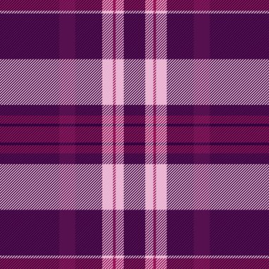 Ekran tekniksiz vektör, kadın ekose kumaş tartan. Sonbahar desen kontrol arka plan dokusu koyu ve morumsu renk paletinde.