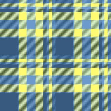 Canlı sarı ve mavi ekose desenli. Tekstil tasarımı, moda, web siteleri ya da ambalaj kağıdı için mükemmel. Bu neşeli, geometrik doku sıcaklığı ve iyimserliği çağrıştırıyor..