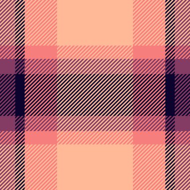 Eğilimli tartan desenli, dikişsiz ekose kumaş. Valentine arka plan kontrol kumaşı turuncu ve kırmızı renk paletinde.